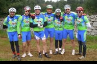 I sette atleti della Polisport Ciclo Club Fasano a Martina